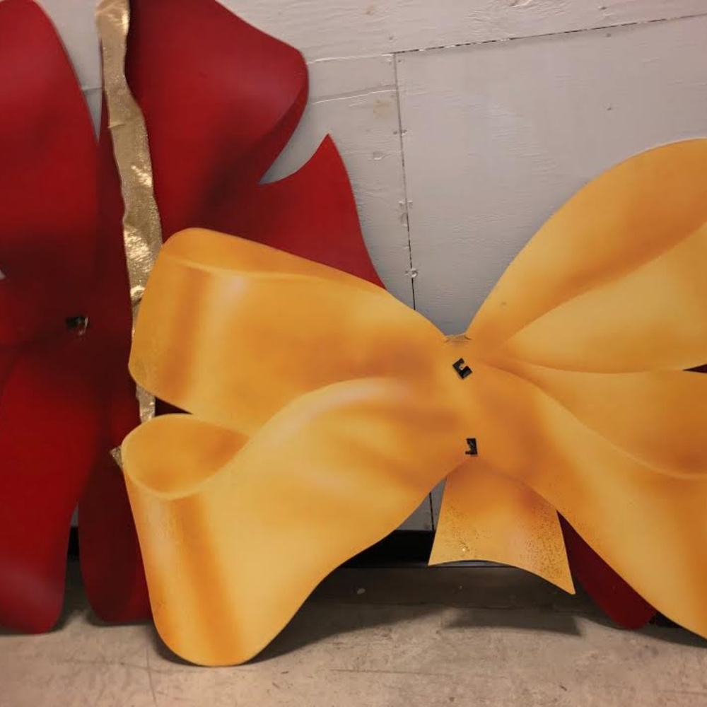 Large hand painted bows